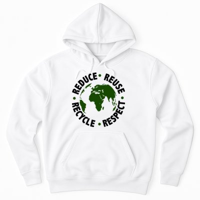 Recycle Reduce Reuse Respect Earth Day Hoodie