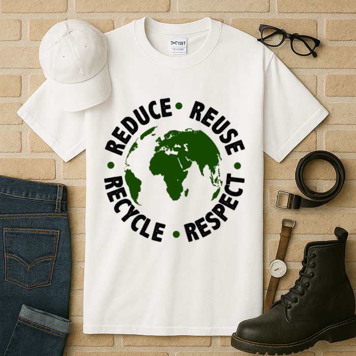 Recycle Reduce Reuse Respect Earth Day Tall T-Shirt