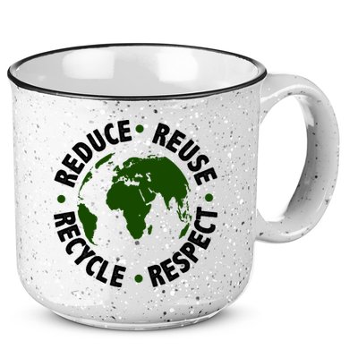 Recycle Reduce Reuse Respect Earth Day 15oz Campfire Ceramic Mug
