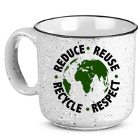 Recycle Reduce Reuse Respect Earth Day 15oz Campfire Ceramic Mug