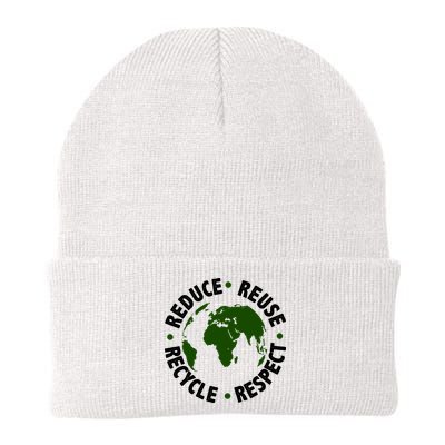 Recycle Reduce Reuse Respect Earth Day Beanie