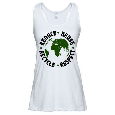 Recycle Reduce Reuse Respect Earth Day Ladies Essential Flowy Tank