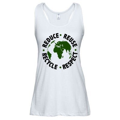 Recycle Reduce Reuse Respect Earth Day Ladies Essential Flowy Tank