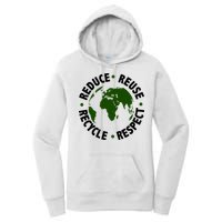 Recycle Reduce Reuse Respect Earth Day Women's Pullover Hoodie