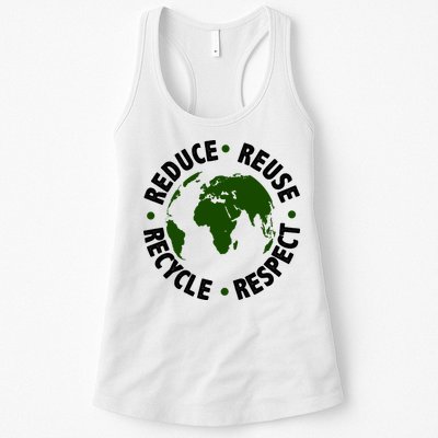 Recycle Reduce Reuse Respect Earth Day Womens Tank Top