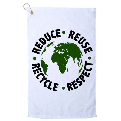 Recycle Reduce Reuse Respect Earth Day Golf Towel