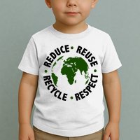 Recycle Reduce Reuse Respect Earth Day Toddler T-Shirt