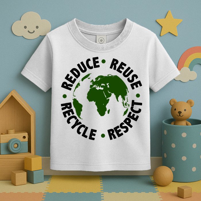 Recycle Reduce Reuse Respect Earth Day Toddler T-Shirt