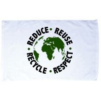 Recycle Reduce Reuse Respect Earth Day Microfiber Hand Towel