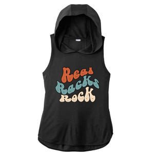 Real Racks Rock Gift Ladies PosiCharge Tri-Blend Wicking Draft Hoodie Tank