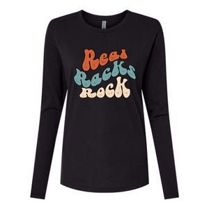 Real Racks Rock Gift Womens Cotton Relaxed Long Sleeve T-Shirt