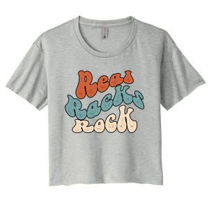 Real Racks Rock Gift Women's Crop Top Tee