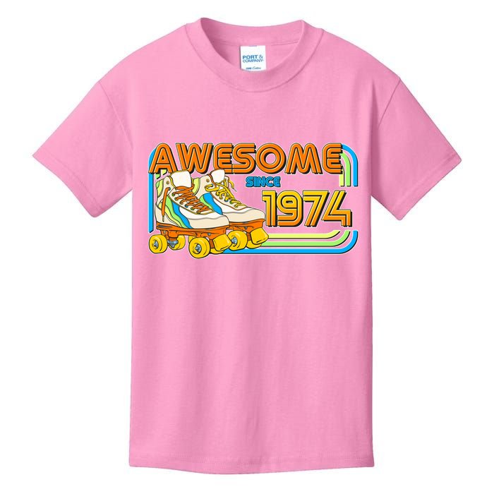 Retro Roller Skates Awesome Since 1974 50th Birthday Kids T-Shirt