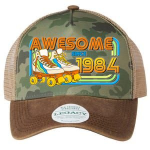 Retro Roller Skates Awesome Since 1984 40th Birthday Legacy Tie Dye Trucker Hat