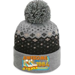 Retro Roller Skates Awesome Since 1984 40th Birthday The Baniff Cuffed Pom Beanie