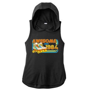 Retro Roller Skates Awesome Since 1984 40th Birthday Ladies PosiCharge Tri-Blend Wicking Draft Hoodie Tank