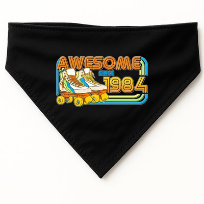 Retro Roller Skates Awesome Since 1984 40th Birthday USA-Made Doggie Bandana