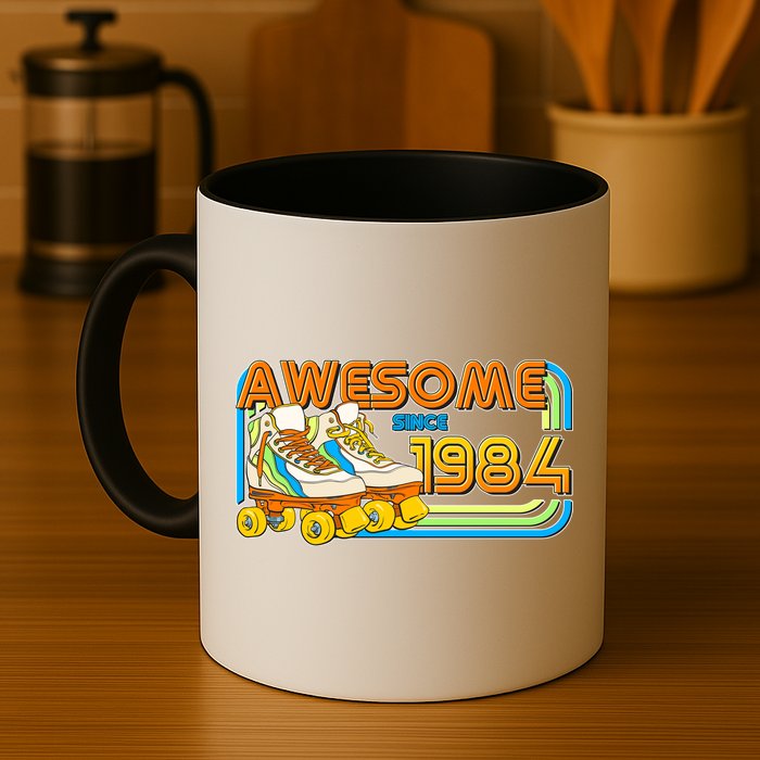 Retro Roller Skates Awesome Since 1984 40th Birthday Mug