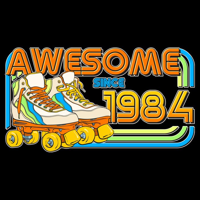 Retro Roller Skates Awesome Since 1984 40th Birthday 16 in Basic Backpack