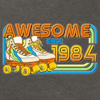 Retro Roller Skates Awesome Since 1984 40th Birthday Cotton Canvas Backpack