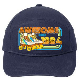 Retro Roller Skates Awesome Since 1984 40th Birthday 7-Panel Snapback Hat