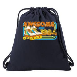 Retro Roller Skates Awesome Since 1984 40th Birthday Drawstring Bag