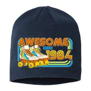 Retro Roller Skates Awesome Since 1984 40th Birthday Sustainable Beanie