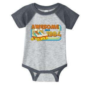 Retro Roller Skates Awesome Since 1984 40th Birthday Infant Baby Jersey Bodysuit