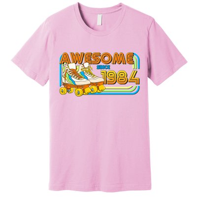 Retro Roller Skates Awesome Since 1984 40th Birthday Premium T-Shirt