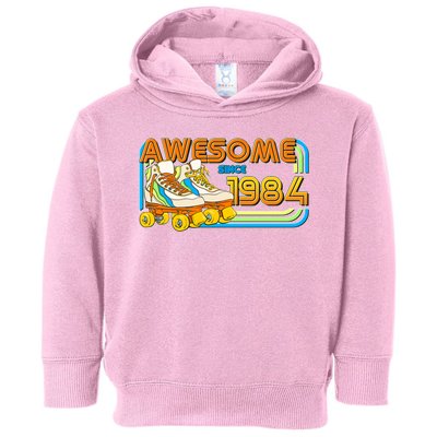 Retro Roller Skates Awesome Since 1984 40th Birthday Toddler Hoodie