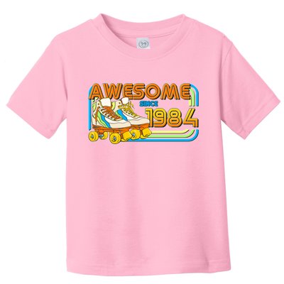 Retro Roller Skates Awesome Since 1984 40th Birthday Toddler T-Shirt