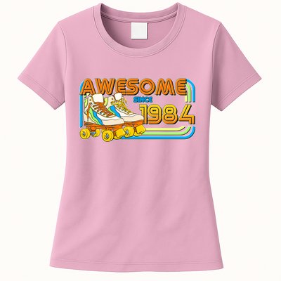 Retro Roller Skates Awesome Since 1984 40th Birthday Womens T-Shirt