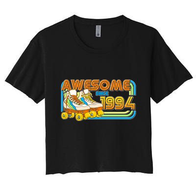 Retro Roller Skates Awesome Since 1994 30th Birthday Crop Top