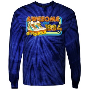 Retro Roller Skates Awesome Since 1994 30th Birthday Tie-Dye Long Sleeve Shirt