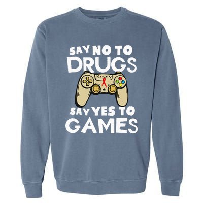 Red Ribbon Squad Week Say No To Say Yes To Video Games Garment-Dyed Sweatshirt