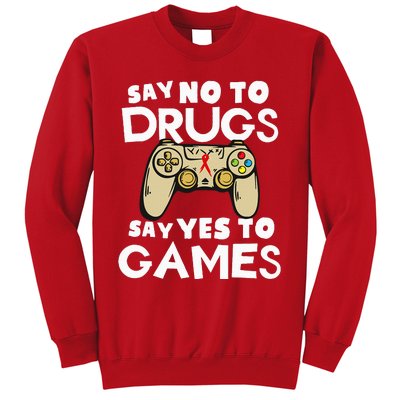 Red Ribbon Squad Week Say No To Say Yes To Video Games Sweatshirt