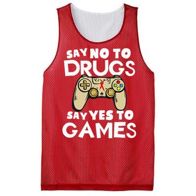 Red Ribbon Squad Week Say No To Say Yes To Video Games Mesh Reversible Basketball Jersey Tank