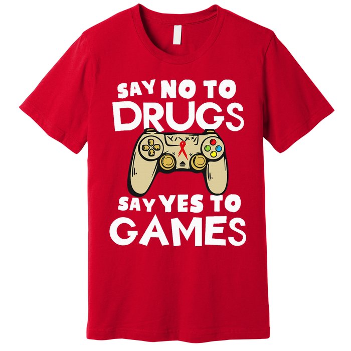 Red Ribbon Squad Week Say No To Say Yes To Video Games Premium T-Shirt