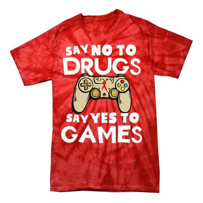 Red Ribbon Squad Week Say No To Say Yes To Video Games Tie-Dye T-Shirt