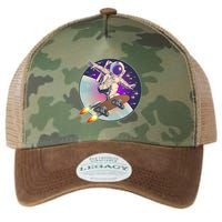 Retro Rocket Skateboarding Space Astronaut Legacy Tie Dye Trucker Hat