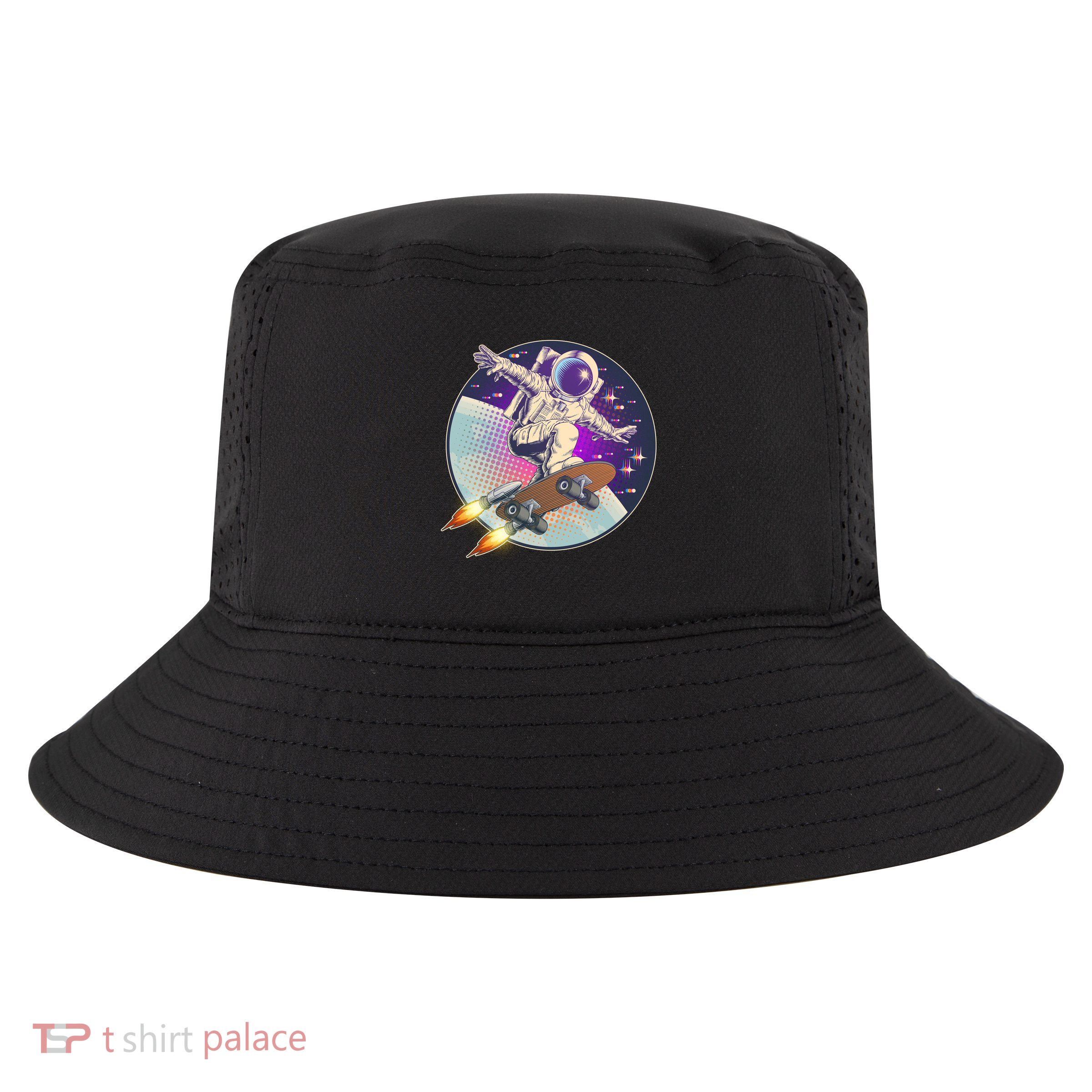 Retro Rocket Skateboarding Space Astronaut Cool Comfort Performance Bucket Hat