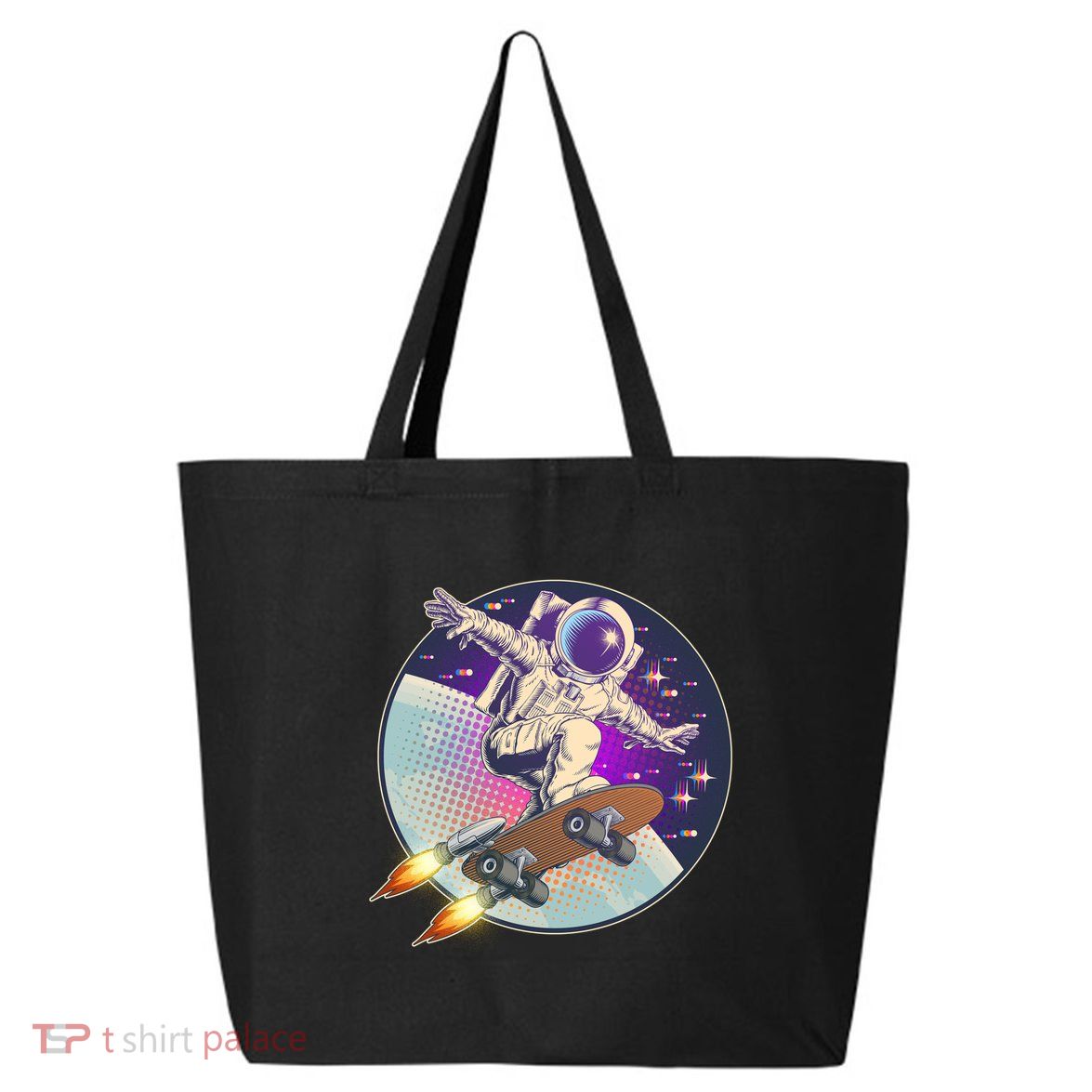 Retro Rocket Skateboarding Space Astronaut 25L Jumbo Tote