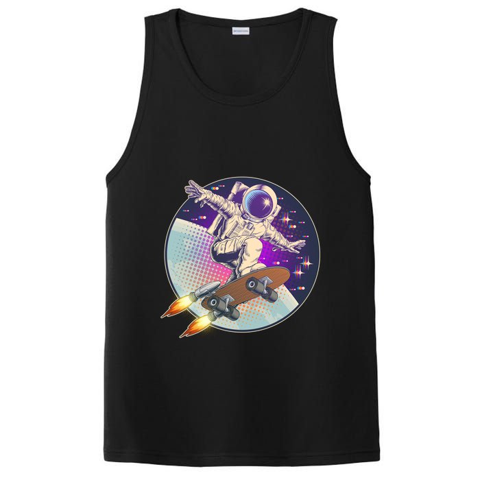 Retro Rocket Skateboarding Space Astronaut PosiCharge Competitor Tank