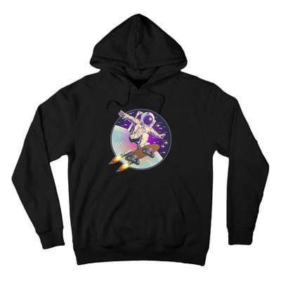 Retro Rocket Skateboarding Space Astronaut Tall Hoodie