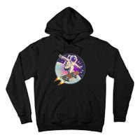 Retro Rocket Skateboarding Space Astronaut Tall Hoodie