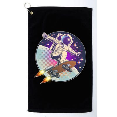 Retro Rocket Skateboarding Space Astronaut Golf Towel