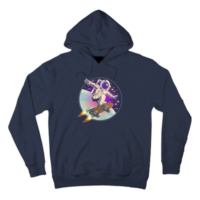 Retro Rocket Skateboarding Space Astronaut Hoodie