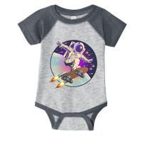 Retro Rocket Skateboarding Space Astronaut Infant Baby Jersey Bodysuit