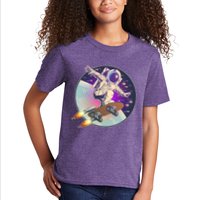 Retro Rocket Skateboarding Space Astronaut Kids T-Shirt