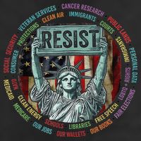 Resist Resistance Statue Of Liberty Hands Off Protest 15oz Campfire Ceramic Mug